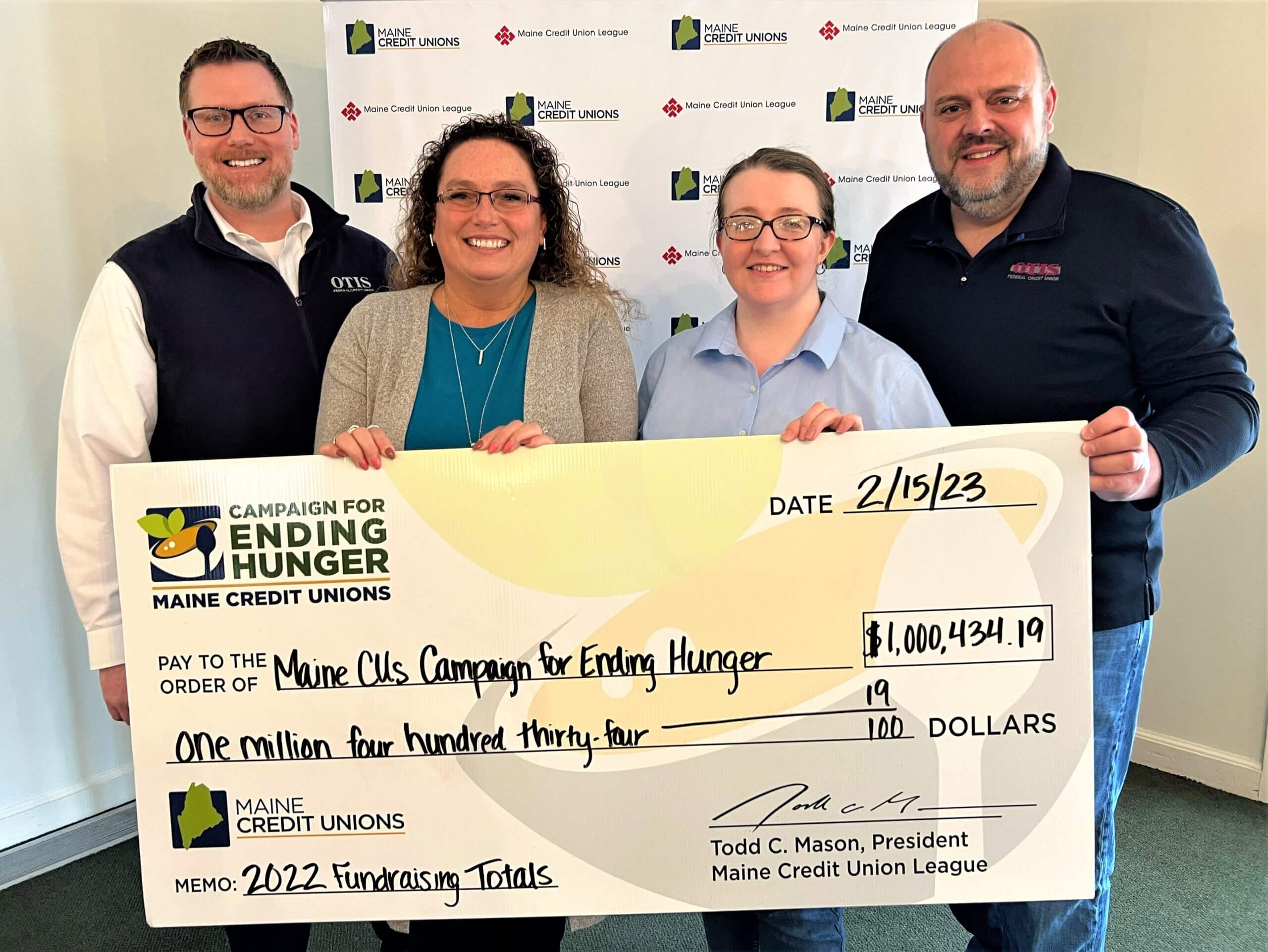 OTIS Federal Credit Union Helps Break Fundraising Records for Ending